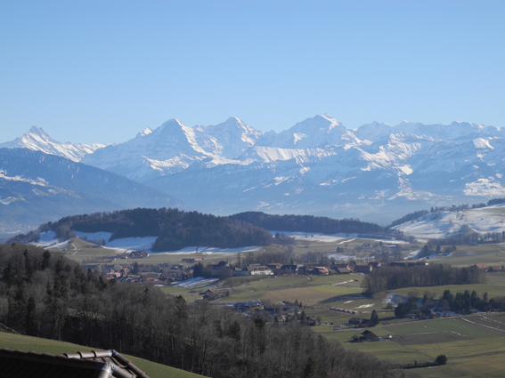 Schreckhorn, Finsteraarhorn, Eiger, M�nch und Jungfrau, Ebnefluh, Aletschhorn, Mittaghorn